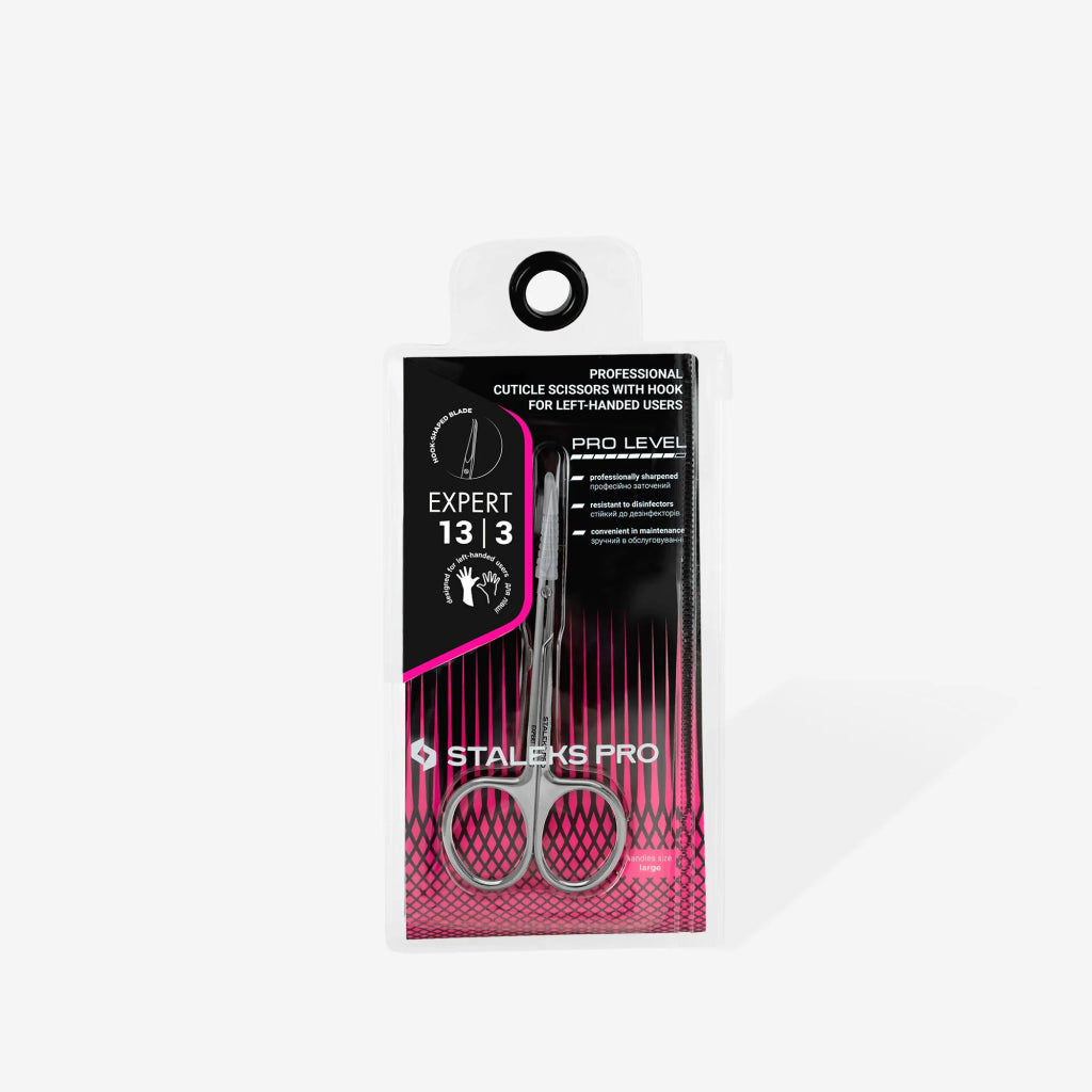 Ciseaux Professionnels Avec Le Crochet À Cuticules pour gauchers EXPERT 13 TYPE 3 - LEST NAILS
