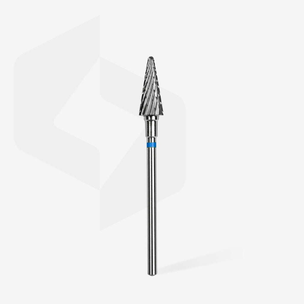Foret à ongles en carbure, «cône» bleu, diamètre 6 mm, partie active 14 mm - LEST NAILS