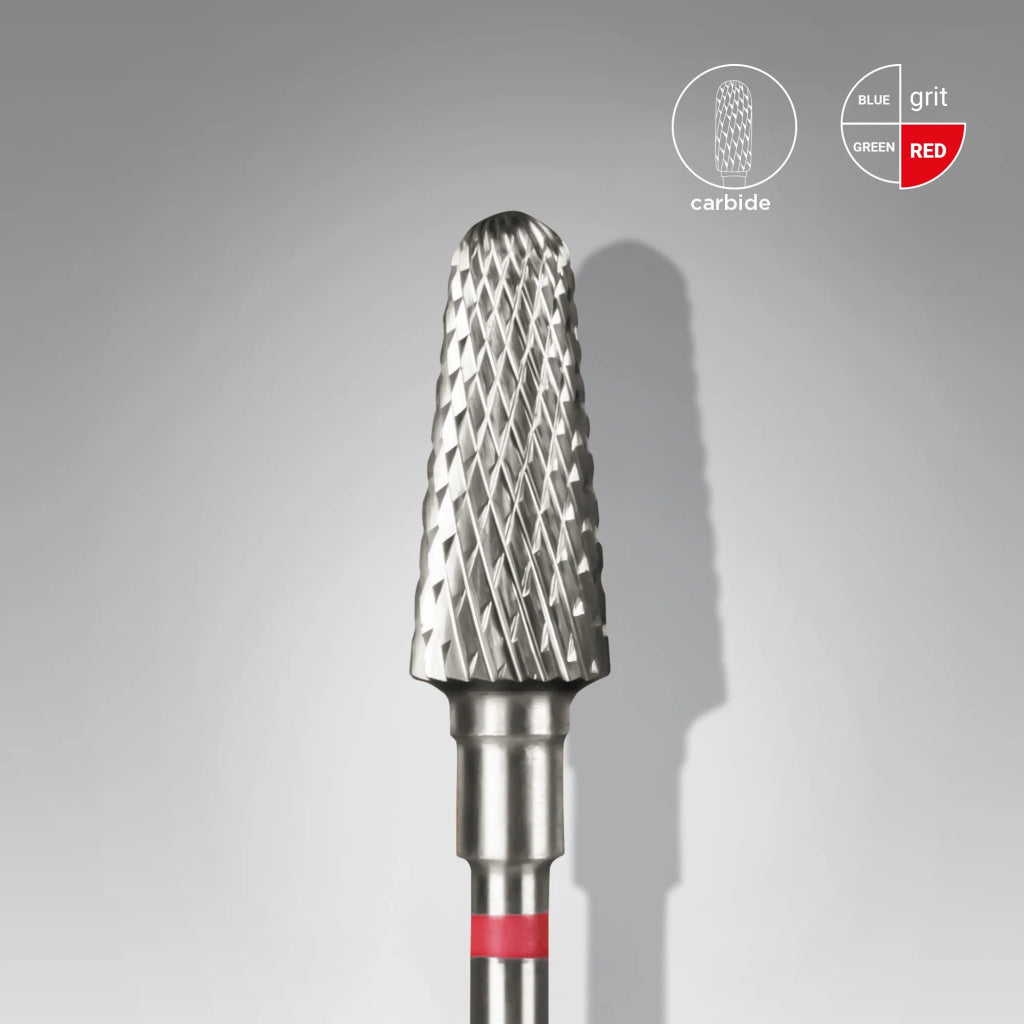 Foret à clous en carbure, «frustum», rouge, diamètre de la tête 6 mm / partie active 14 mm - LEST NAILS