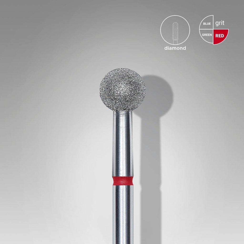 Foret À Ongles Diamanté, « Boule », Rouge, Diamètre De La Tête 5 Mm - LEST NAILS