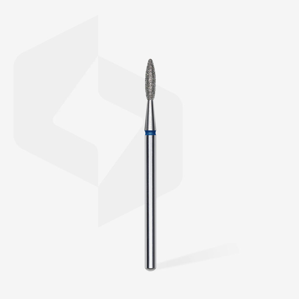 Foret diamanté « flamme », bleu, diamètre tête 2.1 mm, partie active 8mm - LEST NAILS