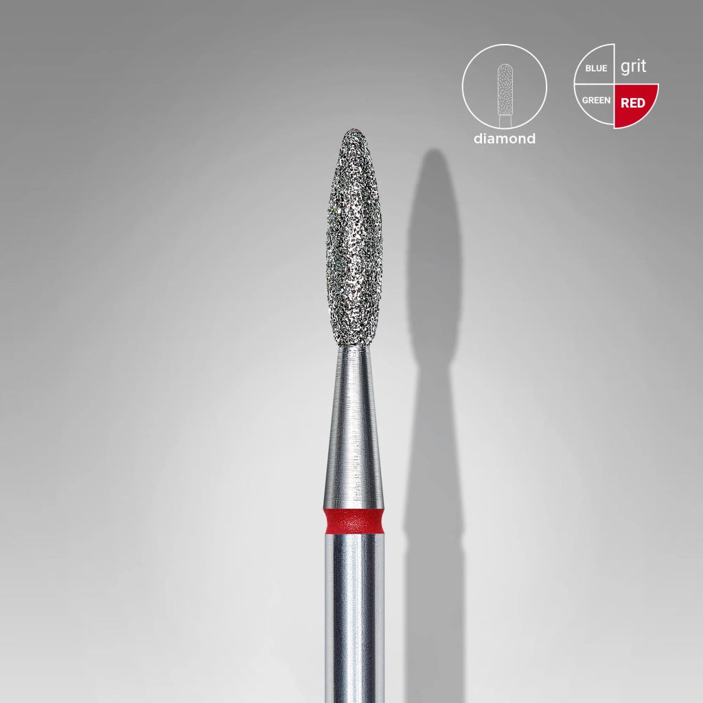 Foret Diamanté « Flamme », Rouge, Diamètre Tête 2.1 Mm, Partie Active 8mm - LEST NAILS