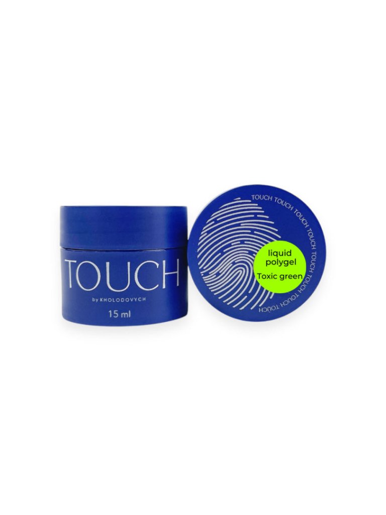 TOUCH Liquid Polygel Toxic Green, 15ml - LEST NAILS